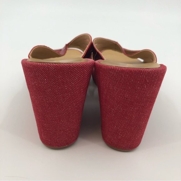 Banana Republic Red Leather Wedges | Made in Italy - Picture 5 of 8